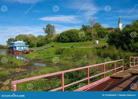 Ryazan Russia September View On The River Trubezh And Pier In