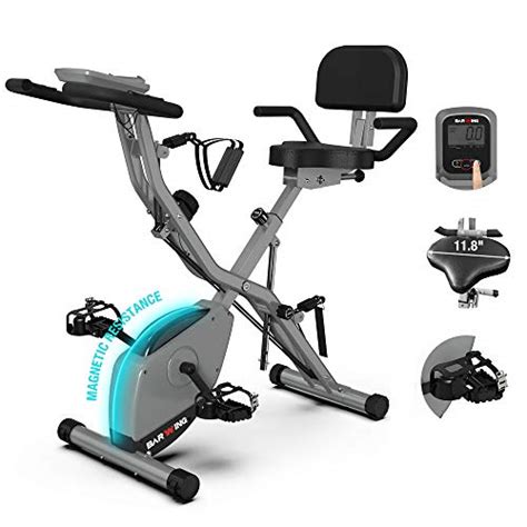 Barwing Stationary Exercise Bike For Home Workout 4 In 1 Foldable