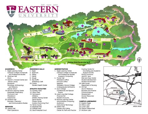 Eastern University Campus Map Map Vector