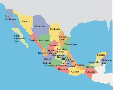 México , oficialmente los estados unidos mexicanos, es un país soberano ubicado en la parte meridional de américa del norte; PZ C: mapa de mexico