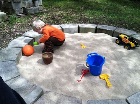 Build Your Own Sandbox Cinderblocks And Sand Creates Hours Of
