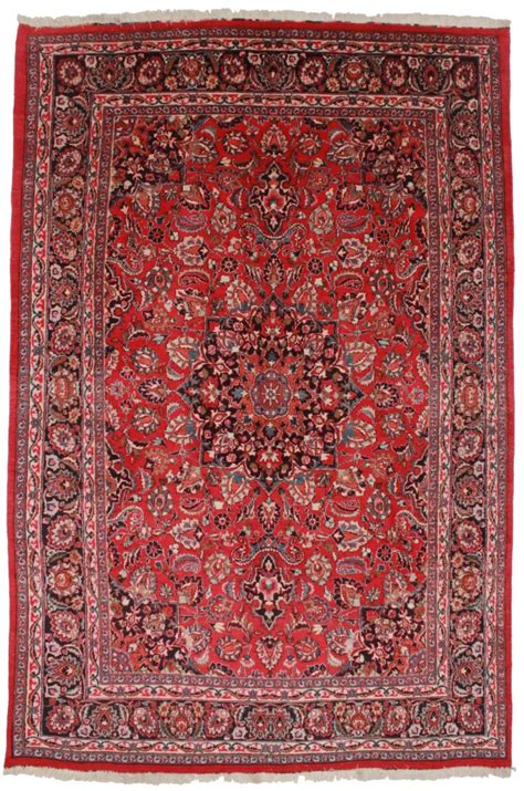 Persian Mashad 8x12 Wool Oriental Rug 2336