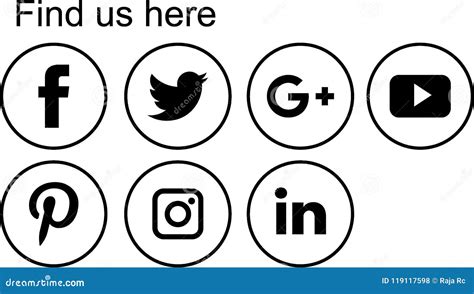 Social Media Icons Editorial Stock Photo Illustration Of Icons 119117598