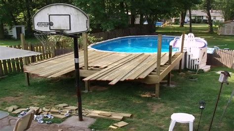 Above Ground Pool Deck Framing Plans Youtube