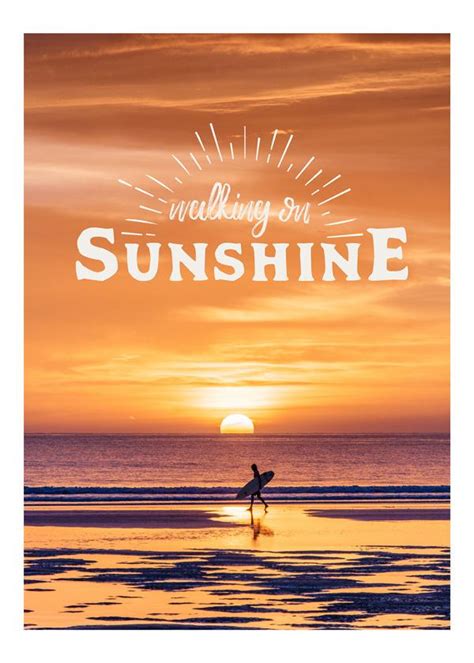 Walking On Sunshine Beach Wanderlust Print The Sunset Shop Sunsets