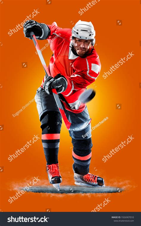 Professional Hockey Player Skating On Ice Stock Photo 1926907010