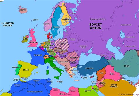 Paris Peace Treaties Historical Atlas Of Europe 10 February 1947