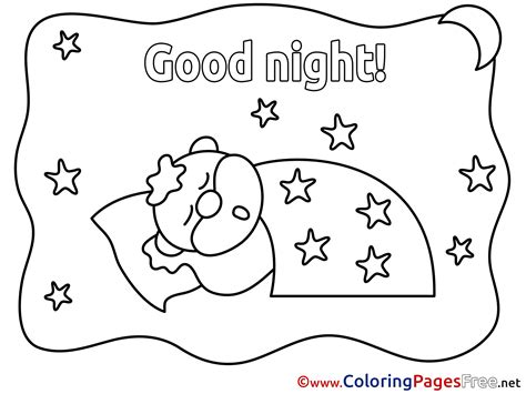 Good Night Coloring Pages | Beneath Star Quilt