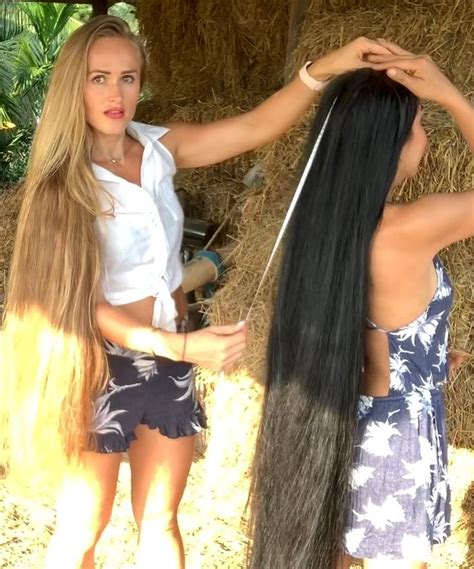 VIDEO Two Rapunzels In The Sunlight RealRapunzels Black To Blonde Hair Long Hair Styles