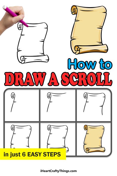 Scroll Drawing How To Draw A Scroll Step By Step