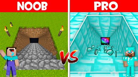 Minecraft Noob Vs Pro Dirt Mine Vs Secret Diamond Mine Underground