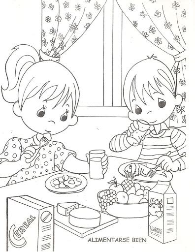 Healthy eating coloring pages are a fun way for kids of all ages to develop creativity, focus, motor skills and color recognition. children eating clipart color page - Clipground