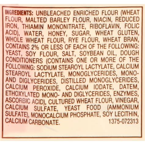 31 Natures Own Honey Wheat Bread Nutrition Label Label Design Ideas 2020
