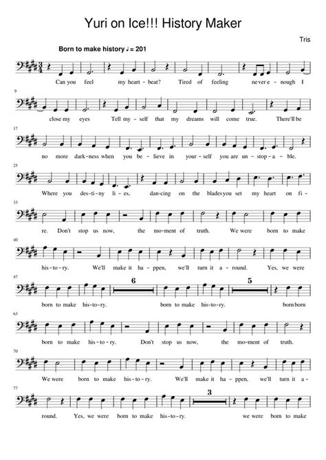 For music lesson study, public our sheet music collection includes 500+ original arrangements of famous composer masterworks, traditional songs, classic pop/rock songs, bible. Sheet music made by Tris-Chan for Trombone | Yuri on ice, Anime sheet music, Yuri