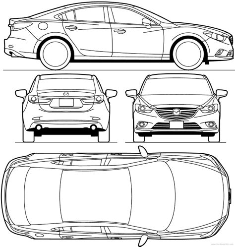 Automotive drawings and automobile prints in views for 3d. Most Loved HD Car Blueprints for 3D Modeling Free