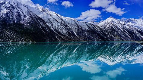 Lago Ranwu De Sichuan Tibet 318 National Road Foto Descarga Gratuita