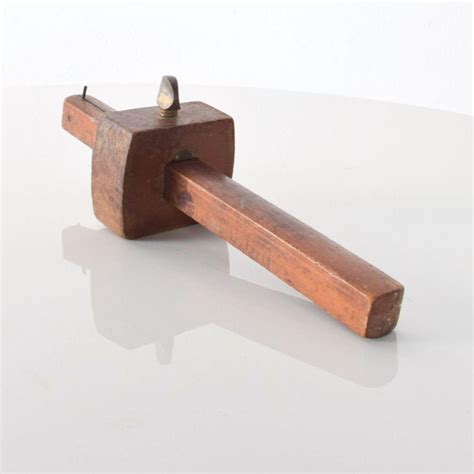 Carpenter Scribe Marking Gauge Vintage Wood Working Tool In Wood And