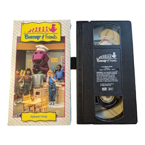 Barney And Friends Alphabet Soup Vhs 1992 Vintage Time Life Video