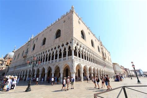 Doge S Palace At Saint Mark S Square Piazza San Marco In Venice Italy