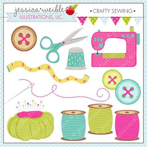 Crafty Sewing Cute Digital Clipart For Commercial And Personal Etsy