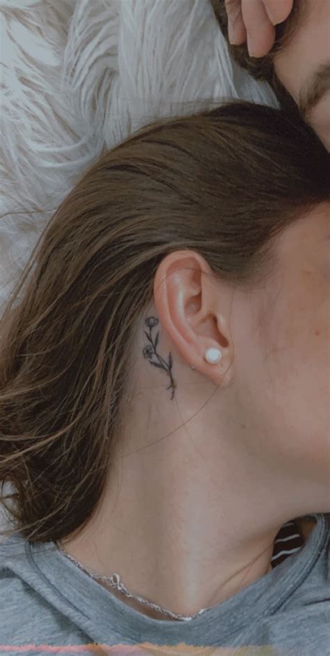15 Behind The Ear Tattoo Ideas Delicate Flower Tattoo Idea