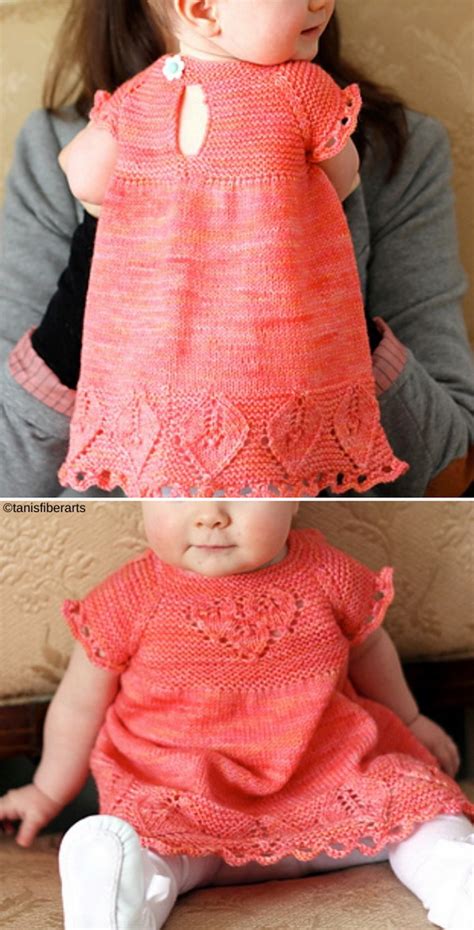 Sproutlette Knitted Baby Dress Free Pattern Weave Crochet