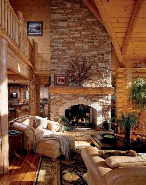 The small log cabin plans featured here pack a lot of punch inside their little packages. 49 Superb Cozy and Rustic Cabin Style Living Rooms Ideas ...