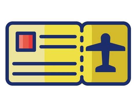 Boarding Pass Cartoon Vector Free Download