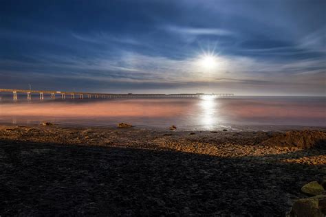 Mystical Moonshine At Ocean Beach Photograph By Joseph S Giacalone