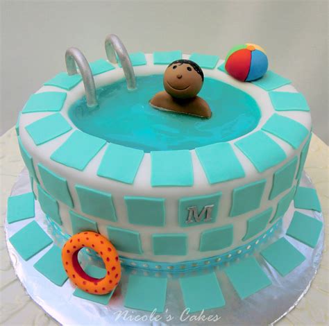 On Birthday Cakes Swimming Pool Birthday Cake