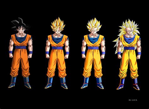 Gokus Transformations Of Super Saiyan By Lucho1395 On Deviantart