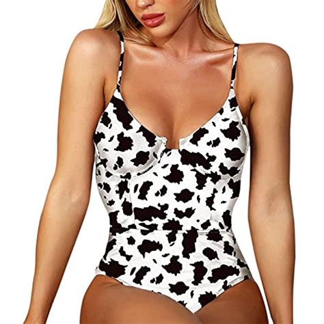Best Cow Print Bathing Suit One Piece After Hours Of