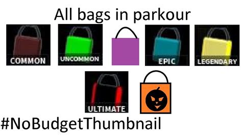 Roblox Parkour All About Bags November Youtube