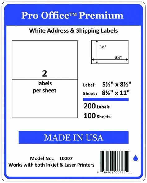 Uline Premium Laser Labels Professionally Designed Templates