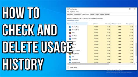 How To Check And Delete Usage History On Your Windows 10 Pc Youtube