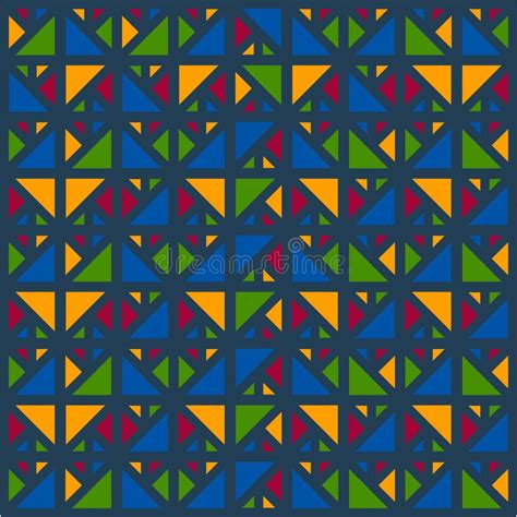 Colorful Seamless Pattern With Triangles Abstract Illustrator