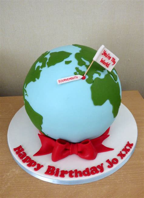 Youre My World Birthday Cake Susies Cakes