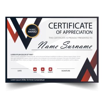 Elegance horizontal certificate with Vector illustration | Certificate templates, Certificate ...