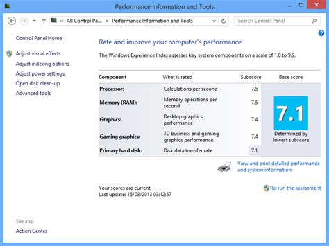 How To Get Windows Experience Index Wei Score In Windows 1081