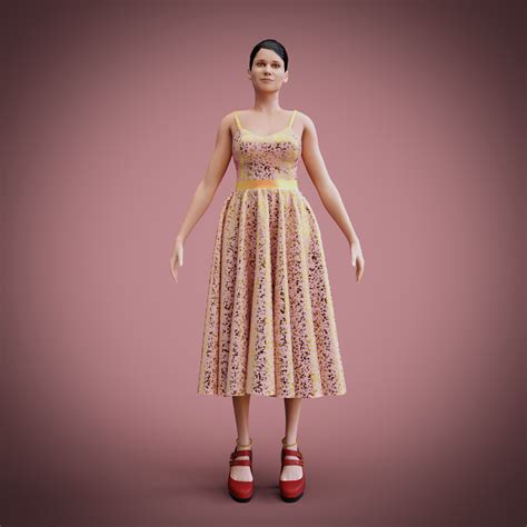 Artstation Sequin Dress 3d Model Resources