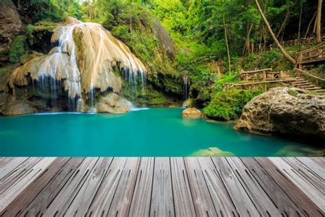 Thailand Tropics Parks Waterfalls Moss Nature