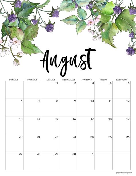 August 2023 Calendar Floral Get Calendar 2023 Update