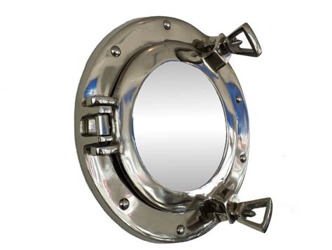 Find the right mirror for your project here. Buy Chrome Decorative Ship Porthole Mirror 8in - Nautical ...