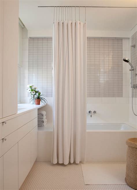 Our special ceiling brackets are designed to be used where you do not have room for a conventional wall bracket. Double Curtain Rod Brackets for Contemporary Bathroom and ...
