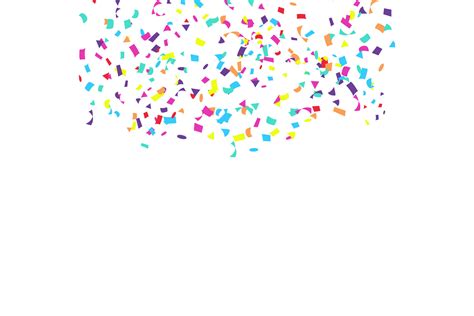 confetti falling vector bright explosion isolated on white background for birthday