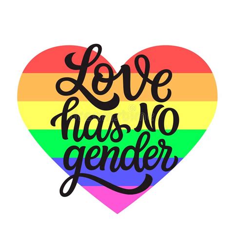 Love Has No Gender Illustration On Colorful Rainbow Flag Or Pride Flag Banner Of Lgbtq Lesbian