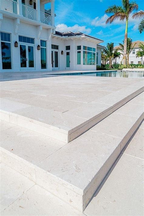 Myra Beige Limestone Coping Tiles In 2020 Outdoor Tile Patio