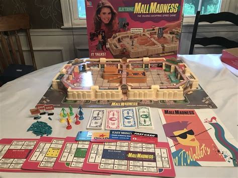 Vintage 1989 Mall Madness Electronic Talking Shopping Board Game