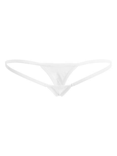 iefiel women micro g string tiny thong underwear white one size
