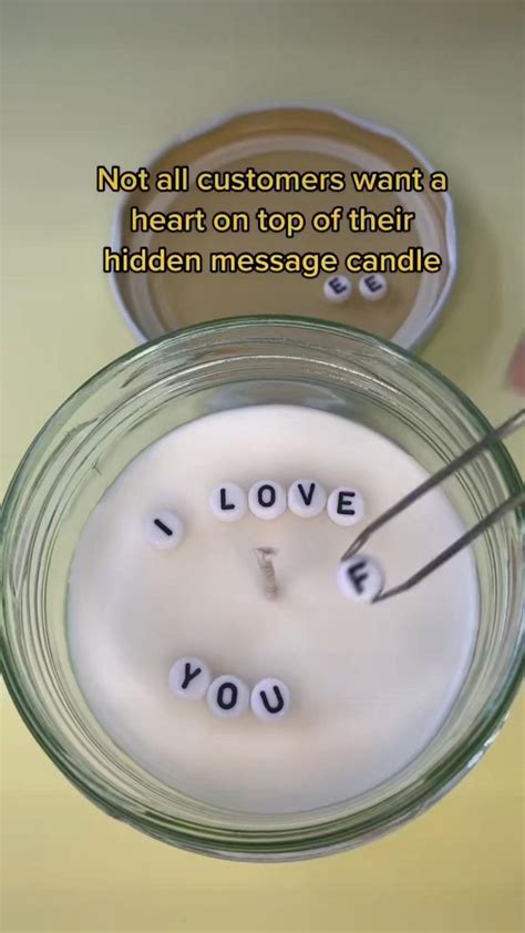 Secret Message Candle 🤍 In 2022 Valentine Ts Diy Candles Candle